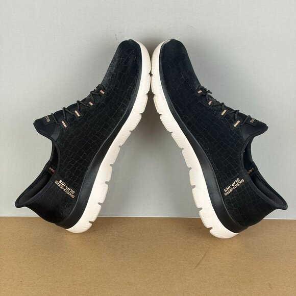 Skechers Slip-Ins Summits Classy Nights Casual Shoes Womens 7.5 Black Rose Gold - Picture 6 of 10
